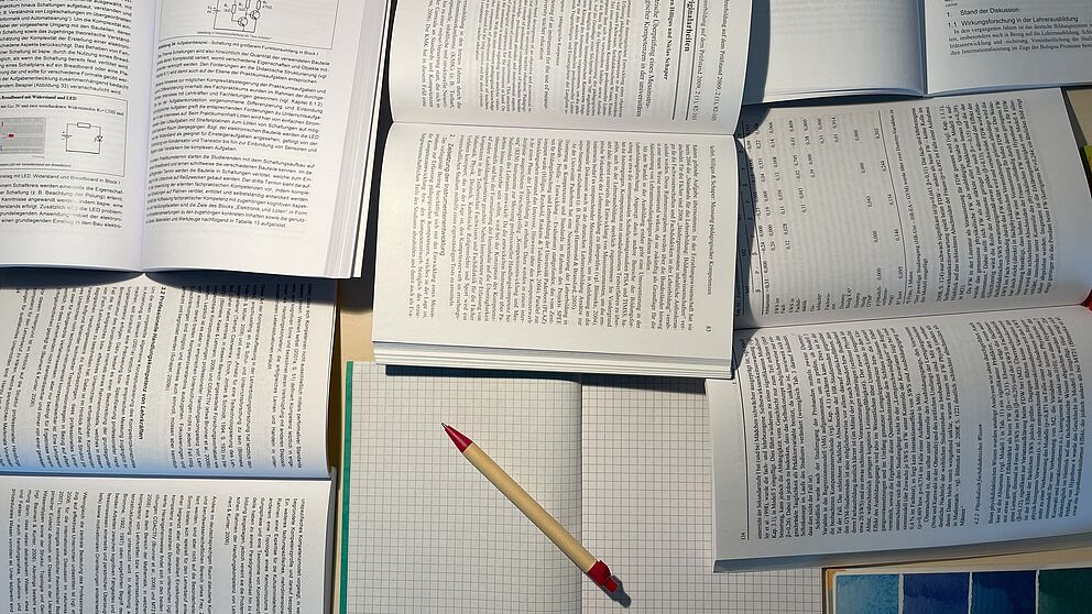 Foto verschiedener Bücher und Veröffentlichungen - Publikationen der AG Riese